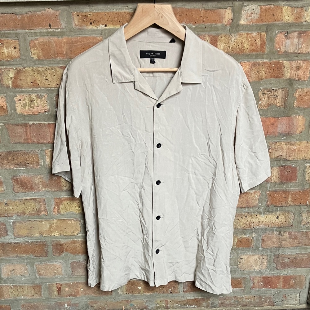 Rag & Bone Avery Solid Camp Shirt.